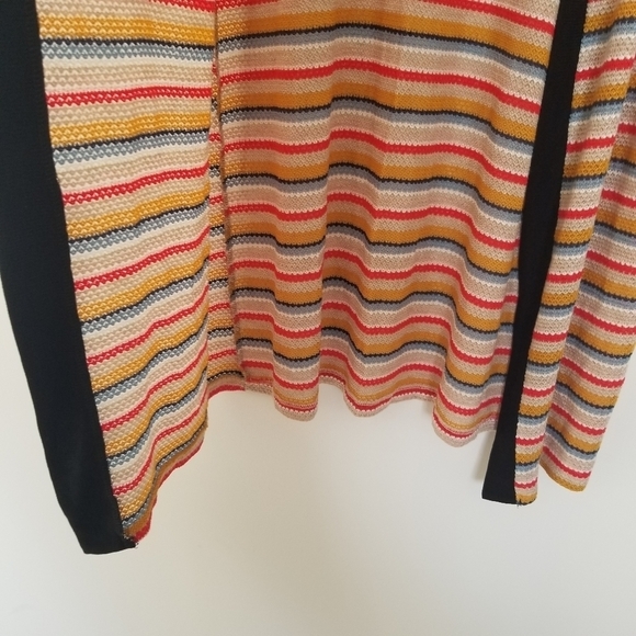 Long line Tunic Cardigan Neutrals with BlackTrim - Picture 4 of 5